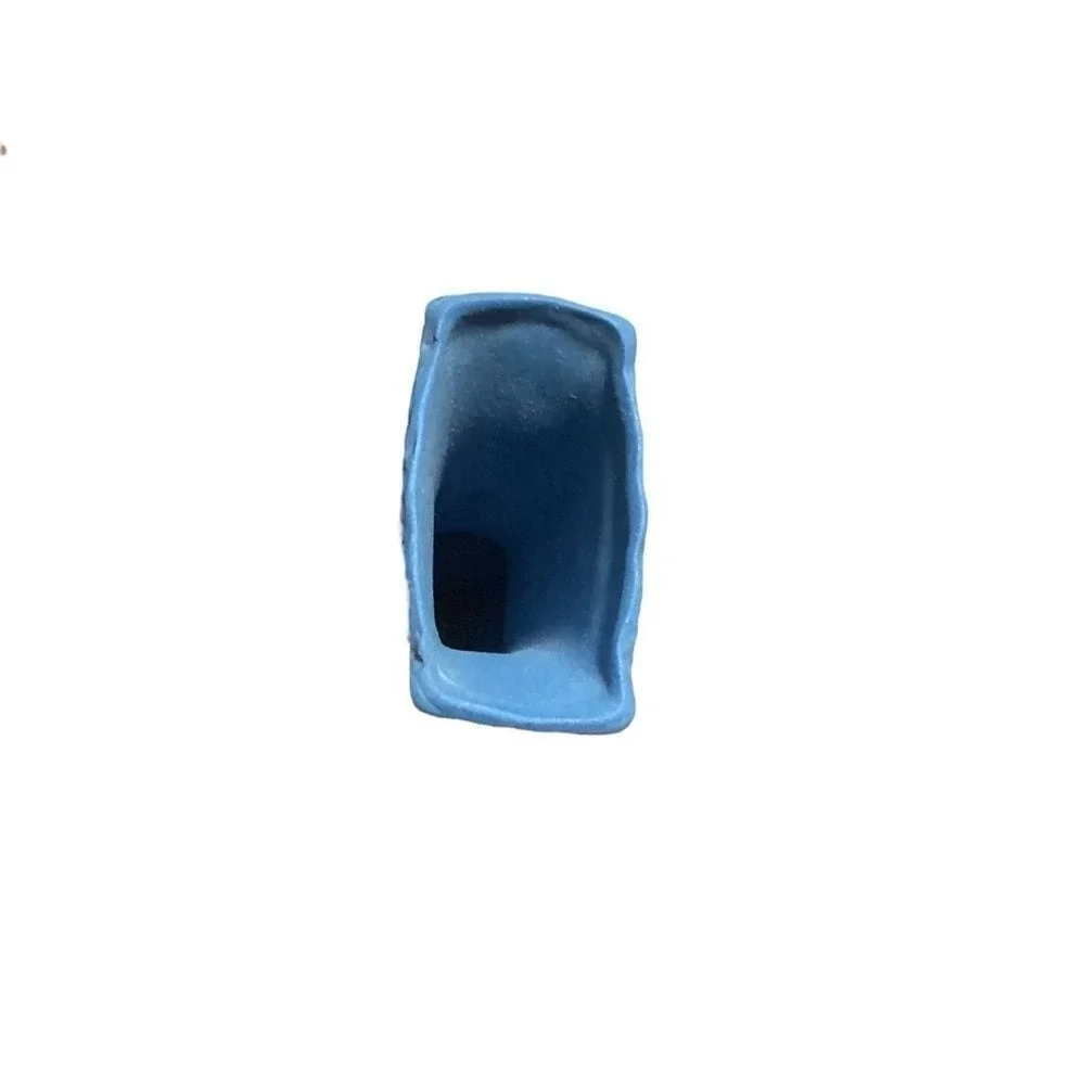 Vintage Blue Jasperware Style Miniature Vase Japan Neoclassical Cameo 2 inch